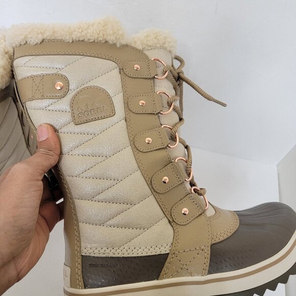 Sorel Tofino II Holiday Snow Boots Winter Tan Insulated Size 6 - Picture 10 of 16